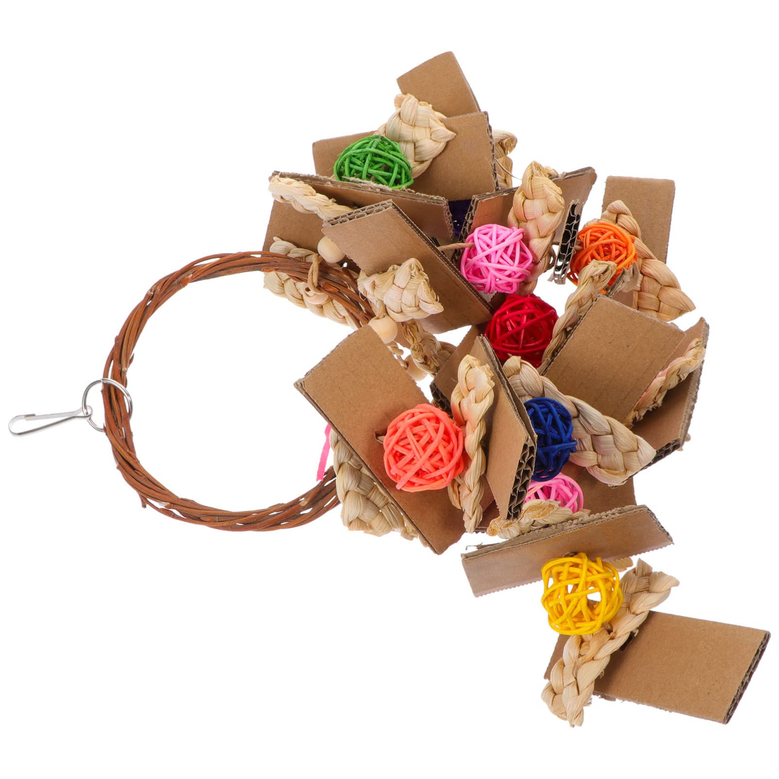 Durable Wooden Parrot Chewing Toy for Pet Birds - Natural Grinding & Biting Toy for Parakeets, Cockatiels, Macaws - Cage Accessories for Stress Relief & Beak Care | Perfect for Playtime & Mental Stimulation