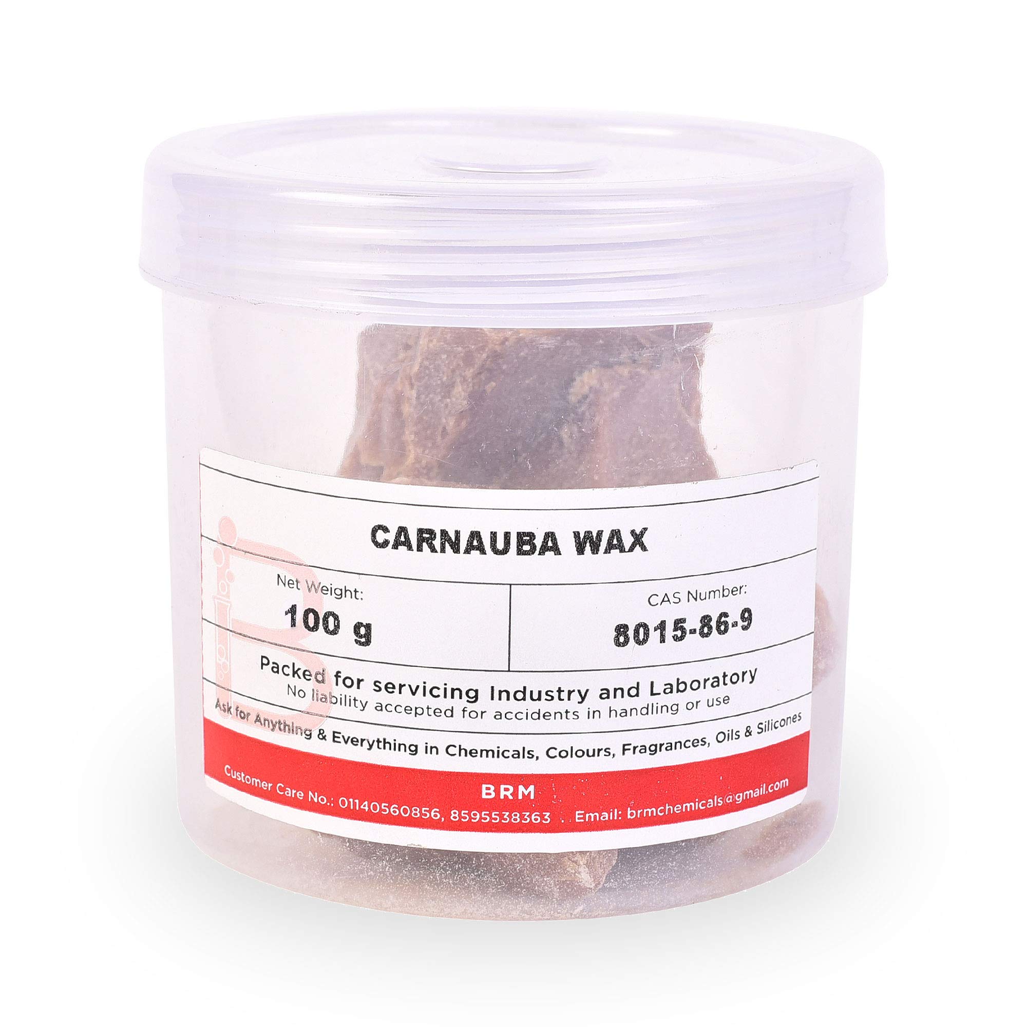 BRM Herbals Carnauba Wax 100g - For DIY Lip Balm, Lotion & Cosmetics - Hair & Skin Care