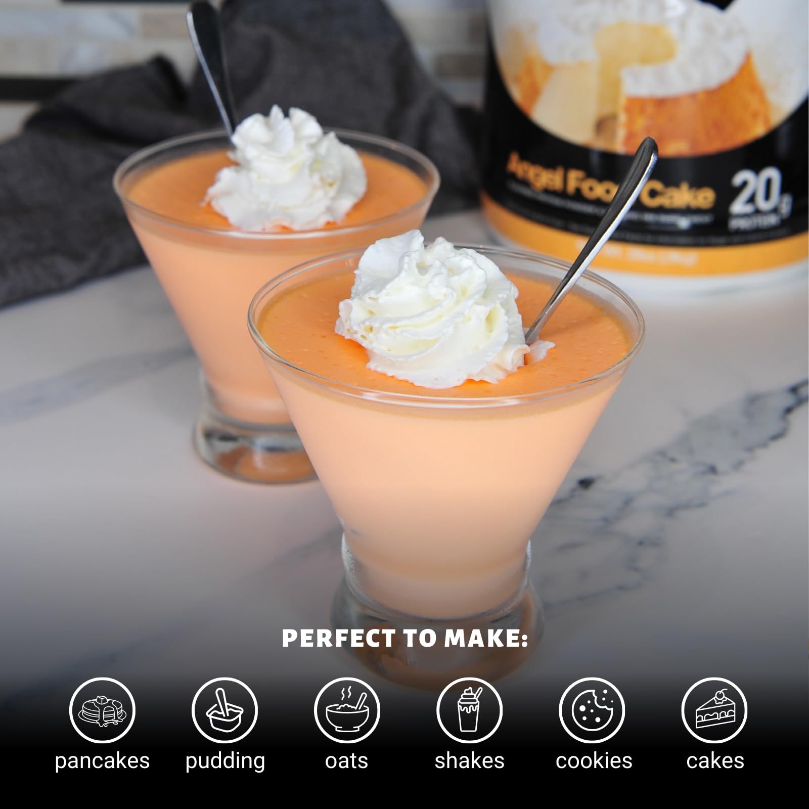 Devotion Nutrition Protein Powder Blend - Gluten Free, Keto Friendly, No Added Sugars | 20g Whey & Micellar Protein with 1g MCT | 12 Single Serve Packets in Angel Food Cake Flavor | Perfect for Post-Workout Recovery & Healthy Snacking