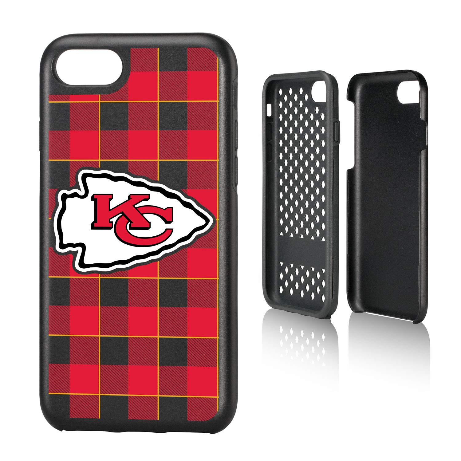 Kansas City Chiefs iPhone Case - Rugged Plaid Design, Shockproof & Durable Protection for iPhone 12/13/14/15 Pro Max - Perfect for Game Day, Tailgating & Chiefs Fan Gifts