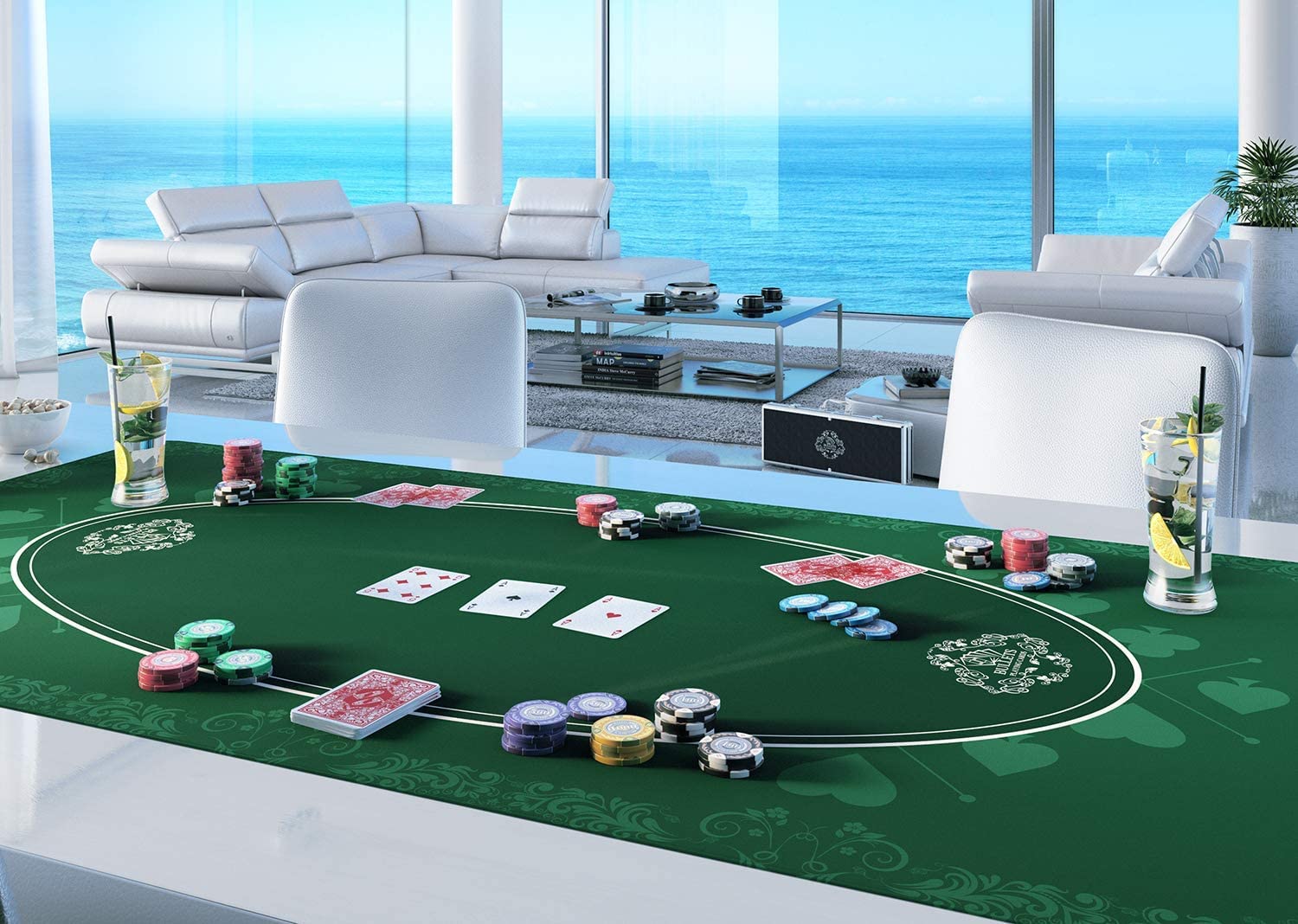 Premium 500 Clay Poker Chips Set with Cards, Dice, Dealer Button & Travel Case – Complete Texas Hold'em Kit for Casino Nights, Home Games & Poker Tournaments – Durable Carmela Style Poker Chips for Professional & Casual Play