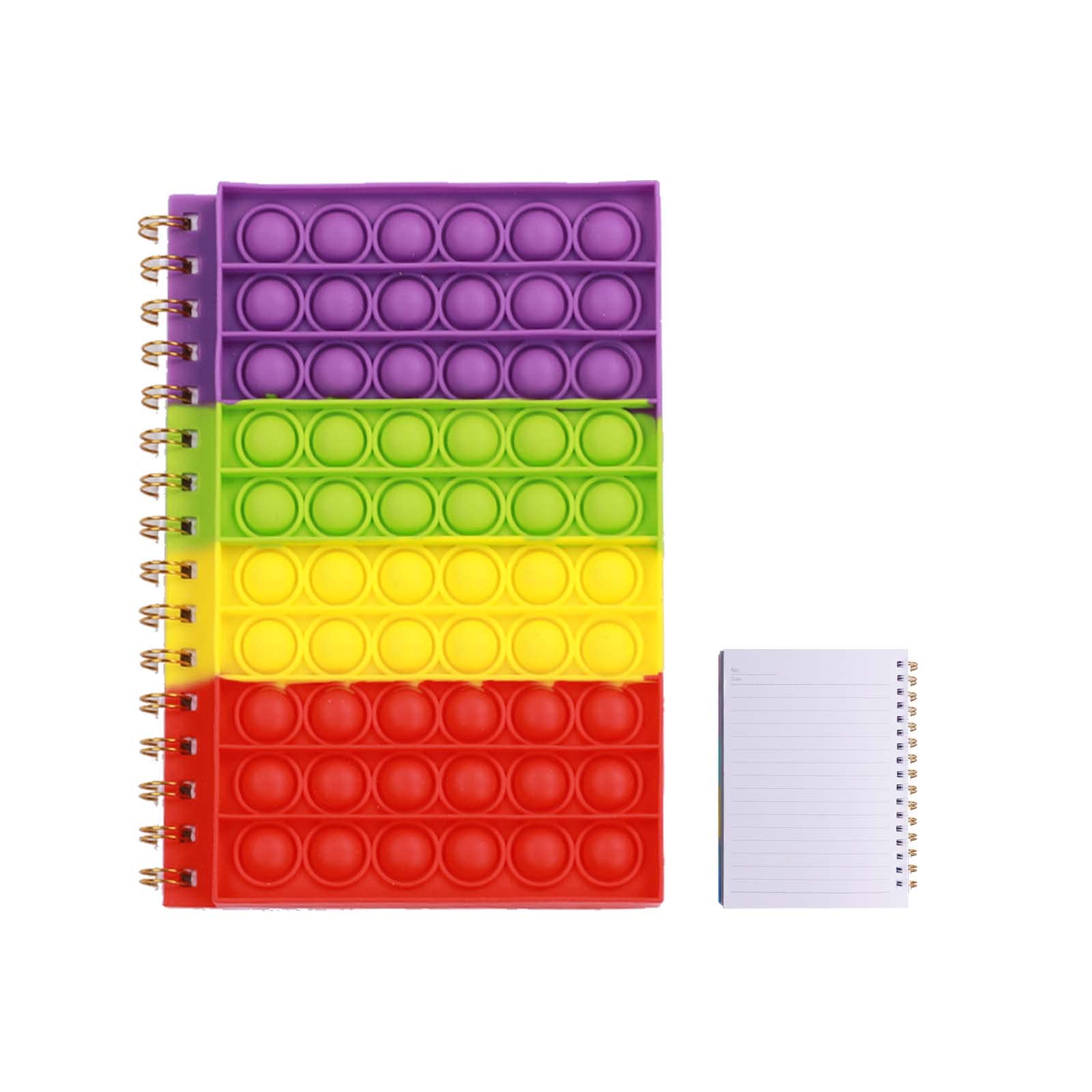 Spiral Notebook with Push Pop Bubble Fidget - College Ruled Sensory Journal for Stress Relief | Cute School Supplies & Kids Gifts | Perfect for Class Notes, Anxiety Relief, and Fun Study Breaks