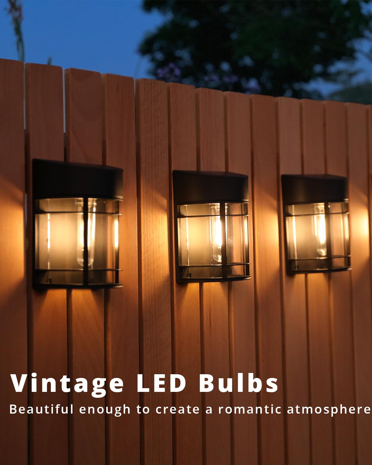 12 Pack Solar Fence Lights - Waterproof Outdoor Solar Lights for Garden, Yard, Deck & Stairs | Solar Powered Landscape Lighting for Pathways, Driveways & Patio Decor