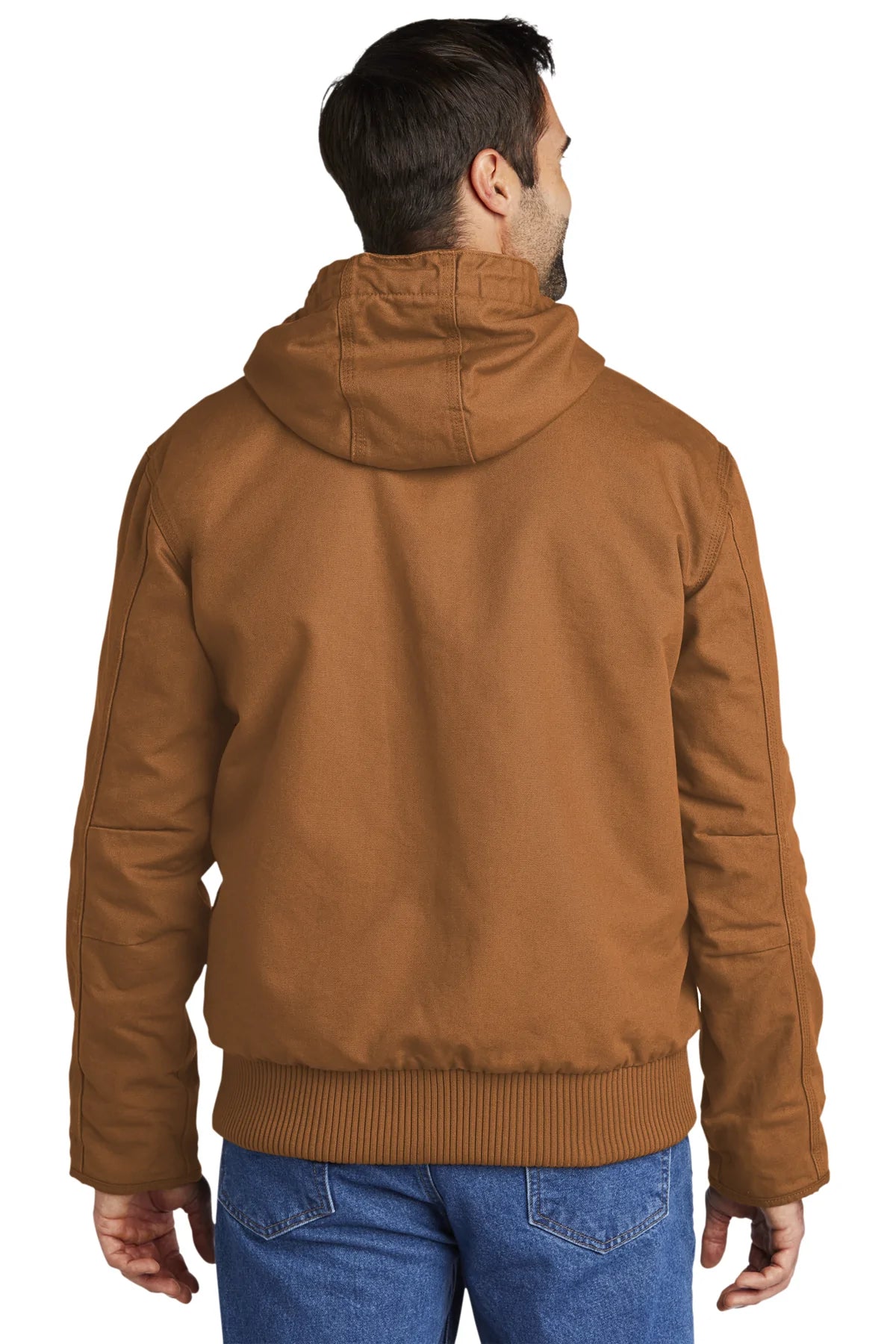 Carhartt Washed Duck Custom Jackets for Men - Durable Brown Workwear Jacket for Construction, Farming & Outdoor Activities