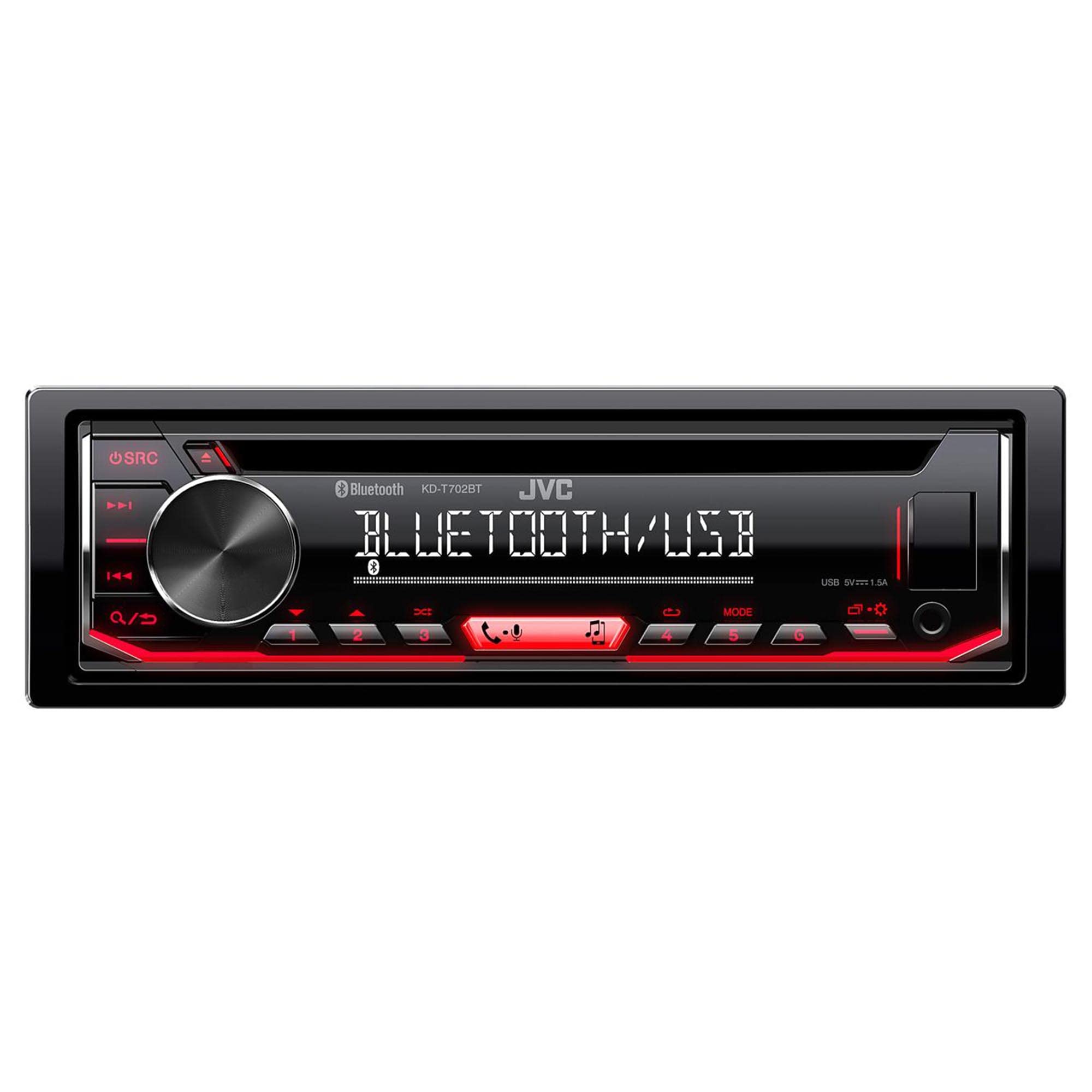 JVC KD-T720BT 1-DIN Bluetooth Car Stereo with CD Player, USB/AUX Input & Wireless Streaming | Alpine S-S65 6.5