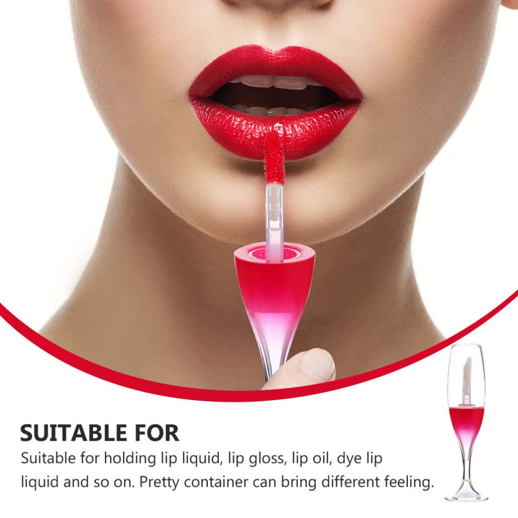10pcs Red Refillable Lip Gloss Tubes - DIY Cosmetic Containers for Women & Girls - Perfect for DIY Makeup & Travel