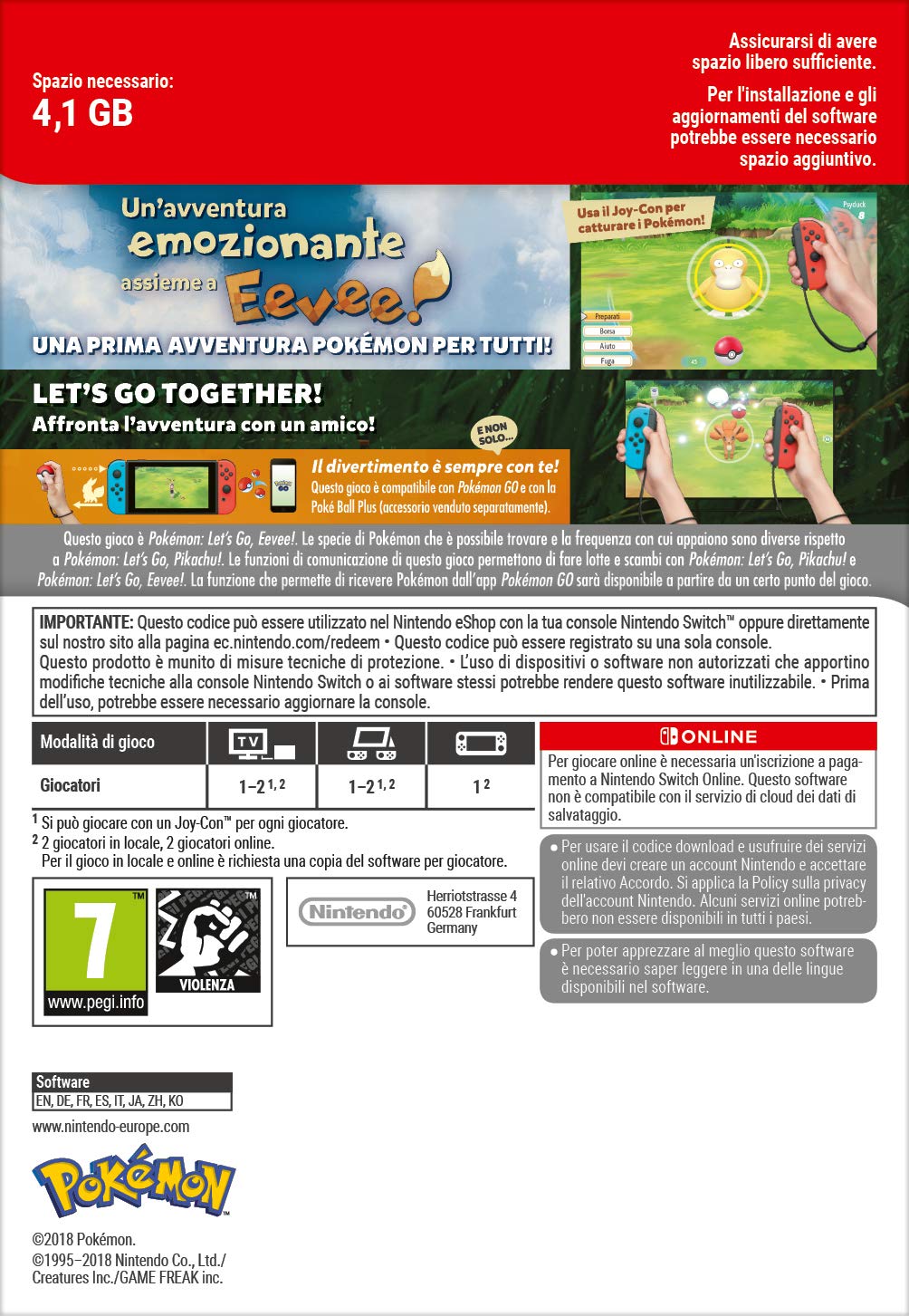 Pokémon: Let's Go, Eevee! Nintendo Switch Game - Digital Download Code | Adventure RPG for Kids & Adults | Perfect for Family Gaming & Travel Entertainment