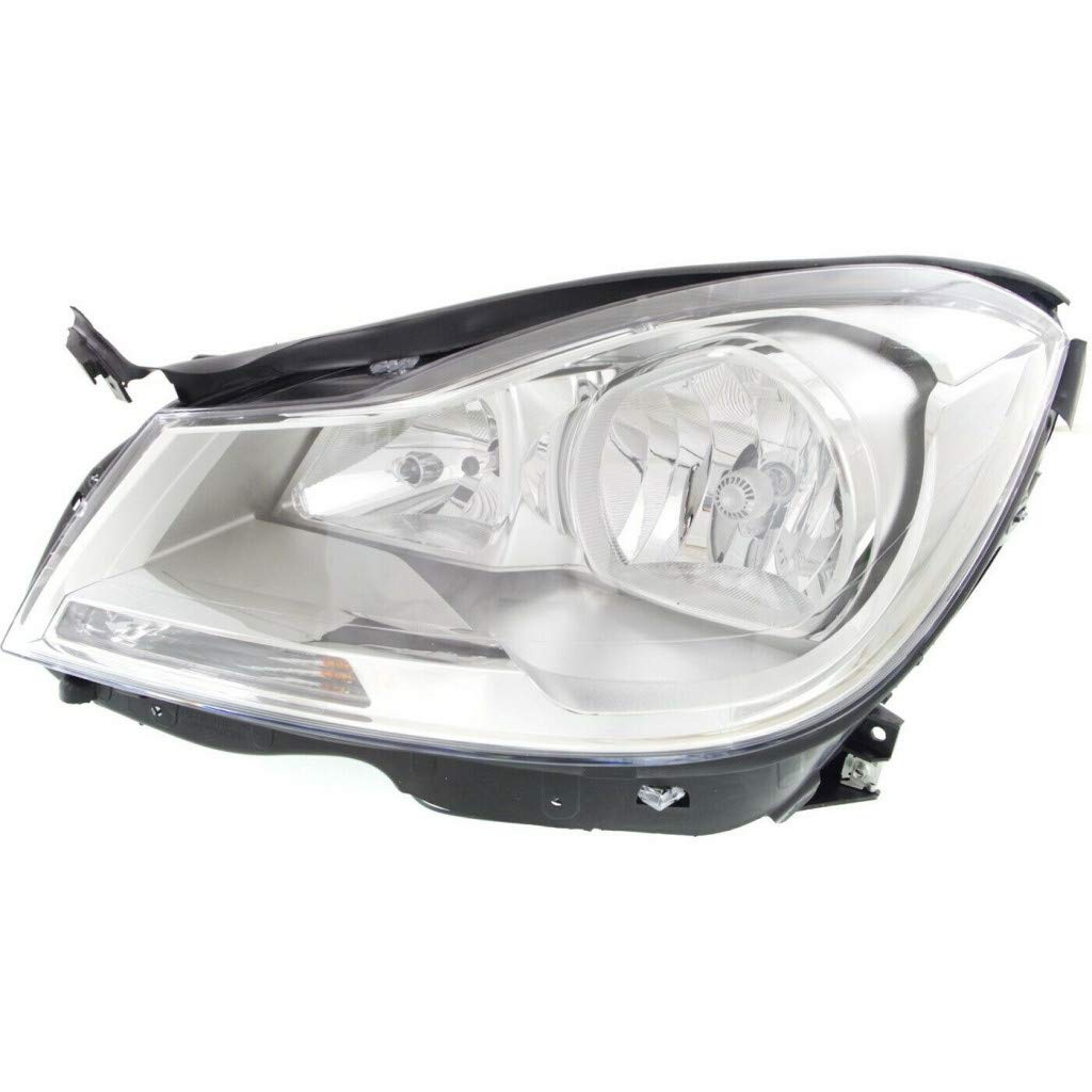 Mercedes-Benz C250 C300 C350 C63 AMG Headlight Assembly 2012-2014 - Driver Side Halogen Chrome CAPA MB2502187 - OEM Replacement for Night Driving & Car Customization - Perfect for Commuting, Road Trips & Auto Enthusiasts