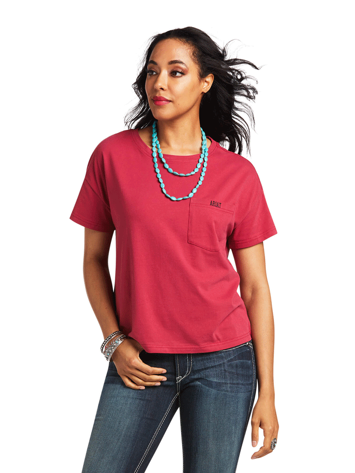 Ariat Women's Rodeo Show Tee - 10039830 - Red Bud Western Shirt for Rodeo, Horse Riding & Country Fashion
