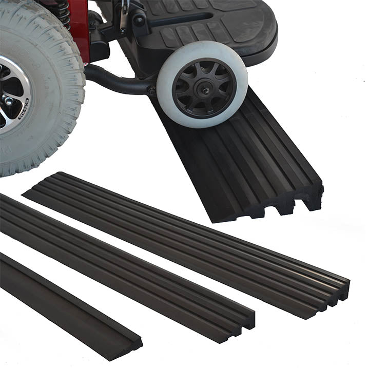 Diestco Threshold Ramp - Heavy Duty Aluminum Wheelchair Ramp for Home & Business - Portable ADA Compliant Access Ramp for Steps, Doorways & Vehicles (Use for Smooth Transitions Between Indoor/Outdoor Spaces)