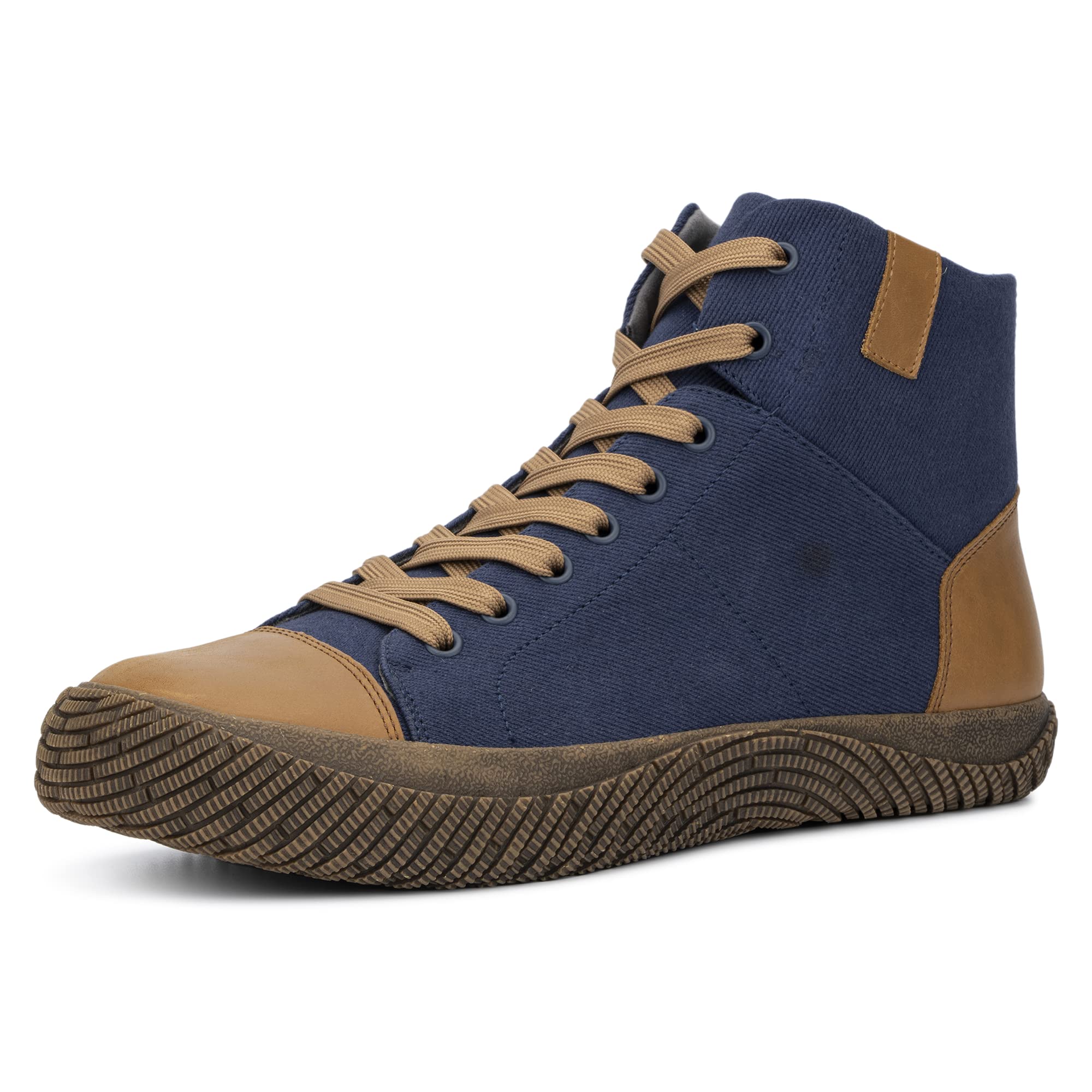 Hybrid Green Label 2.0 Men's High-Top Sneakers - Athletic Casual Shoes for Work, Outdoor Hiking, Walking, Tennis & Gym - Round Toe Rubber Outsole - Perfect for School, College & Weightlifting