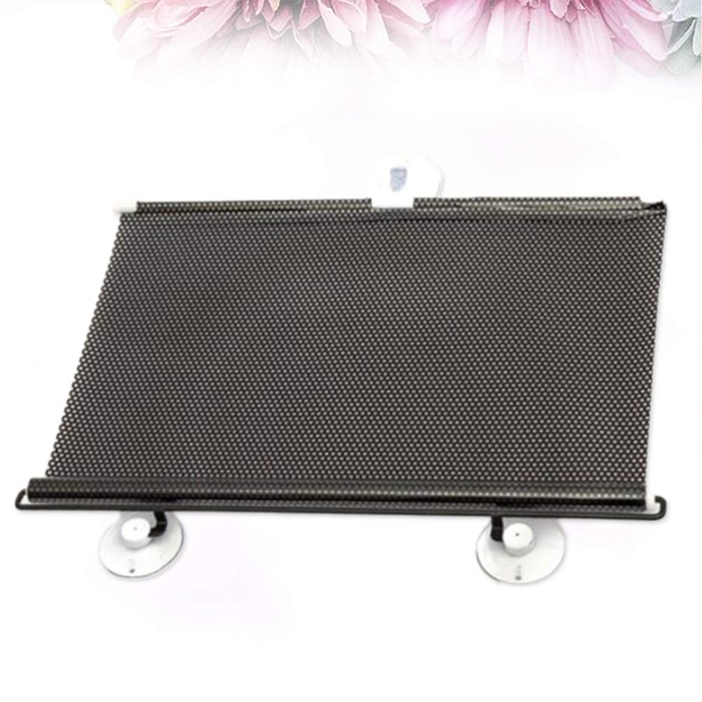 FOMIYES Blackout Roller Shade with Suction Cups - Cordless Retractable Window Blind for Balcony, Child-Safe Sunshade | No-Drill Installation, UV Protection & Privacy for Home, Office, Nursery