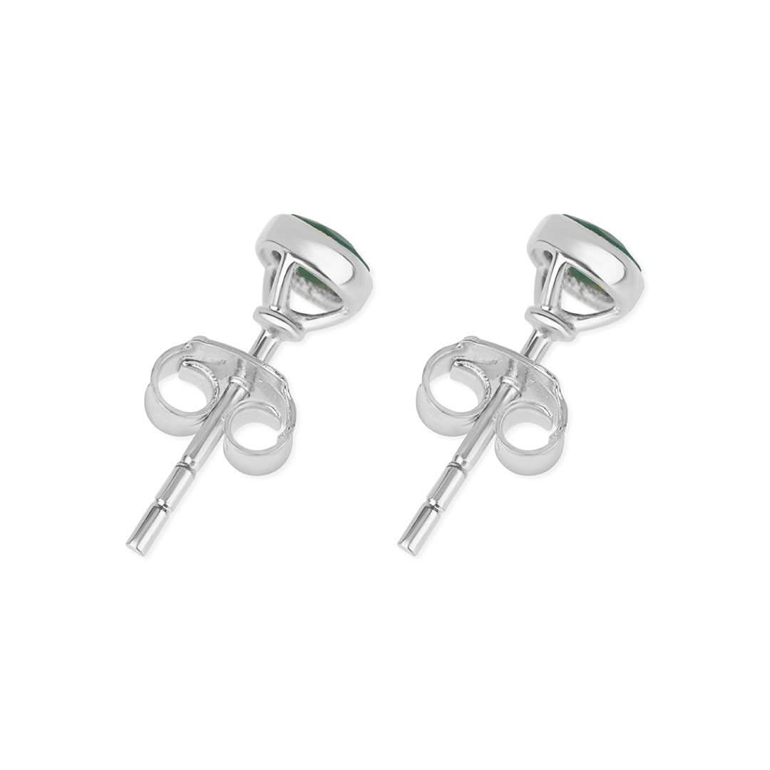 Blue Topaz Mini Stud Earrings in Sterling Silver | December Birthstone Jewelry for Women | Perfect Gift for Christmas, Birthday & Anniversary