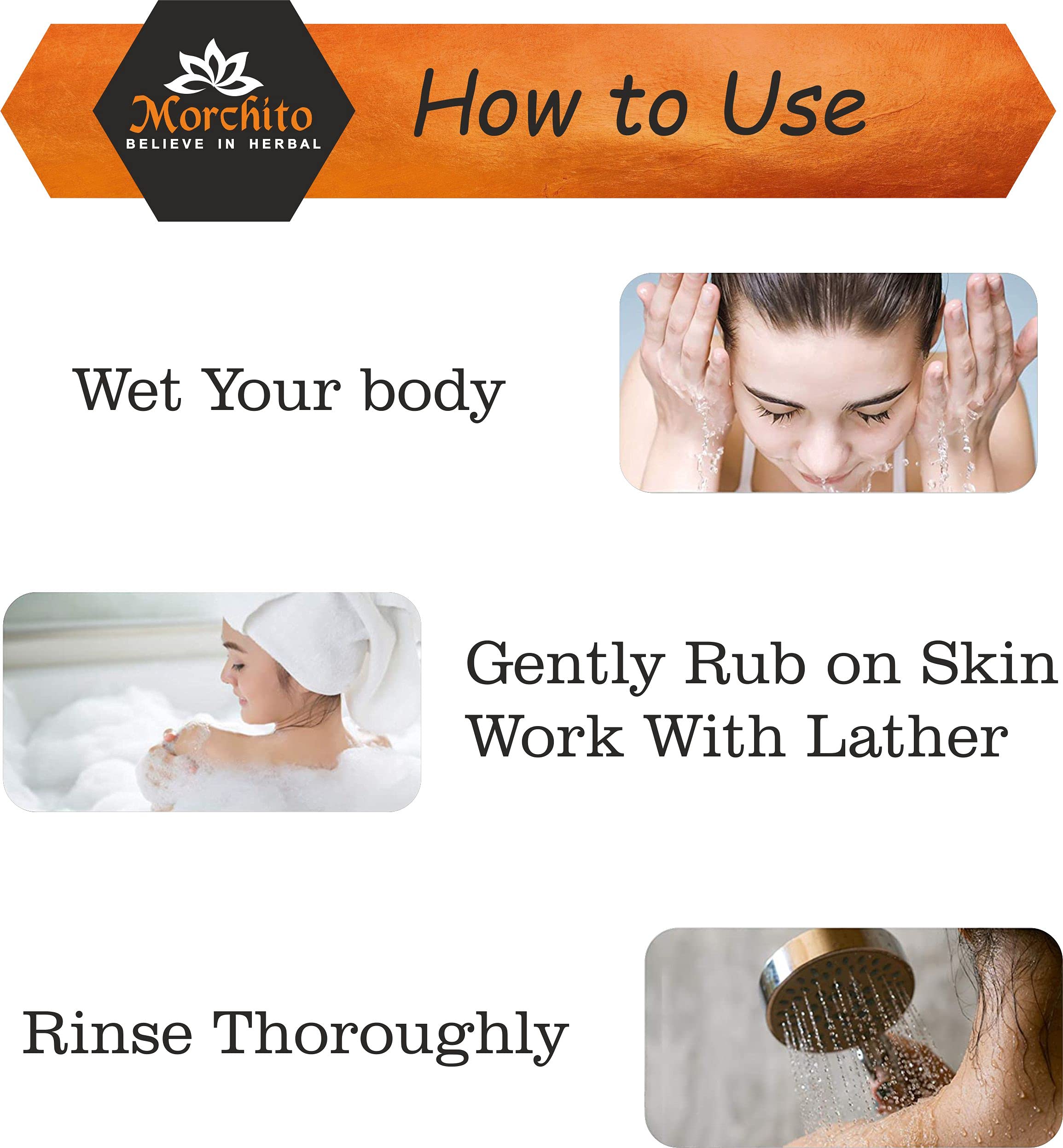 Morchito Activated Charcoal Soap - Natural Detox & Skin Whitening Bar for Women, Acne & Blackhead Treatment, Anti-Wrinkle Face & Body Cleanser | Pack of 5 (5x100g) | Perfect for Daily Skincare Routine & Deep Pore Cleansing