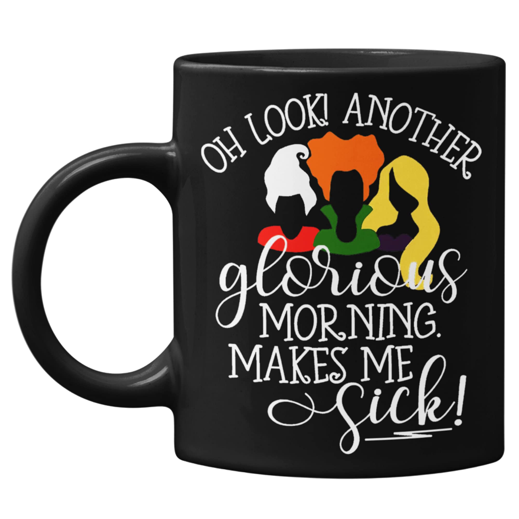 Hocus Pocus Inspired 11Oz Ceramic Coffee Mug - Halloween Witch Mug with 'Oh Look Another Glorious Morning' Quote - Perfect for Halloween Decor, Witch-Themed Parties & Gift Giving