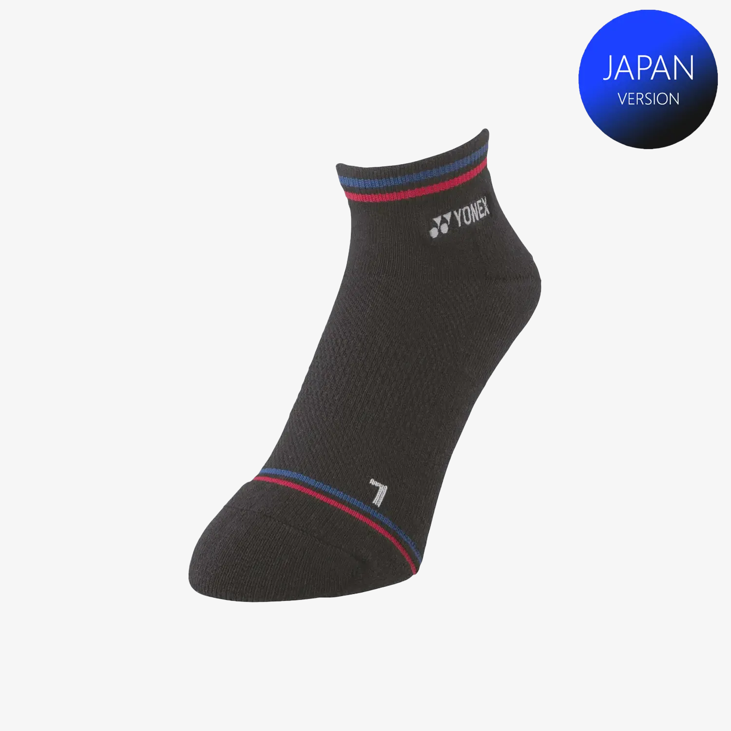 Yonex Men's Sports Low Cut Socks 19181 - Breathable Athletic Socks for Running, Tennis & Gym Workouts (Black/Blue, Medium) - Perfect for Active Lifestyles & Sports Enthusiasts