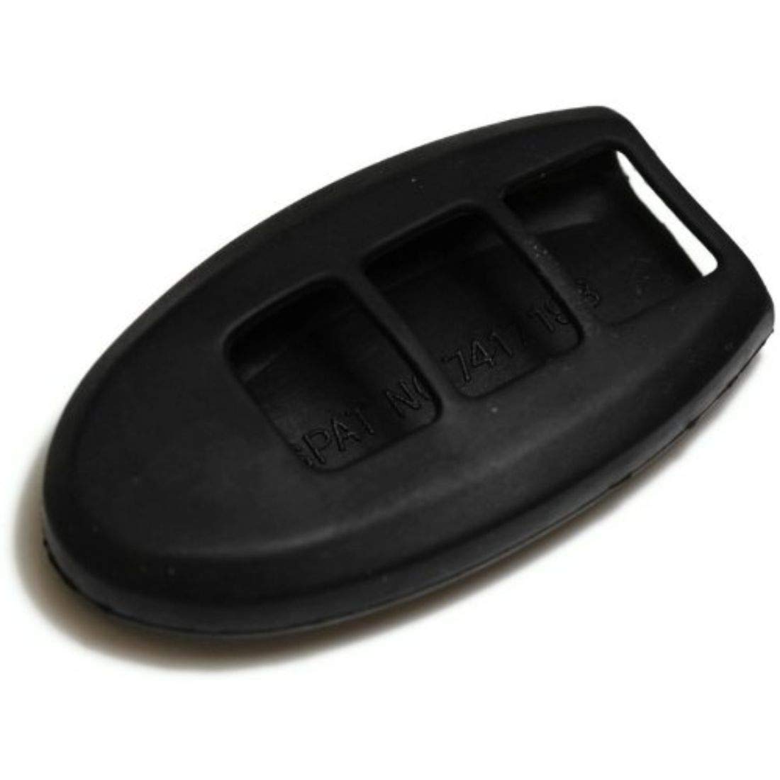 Premium Black Silicone Key Fob Cover Case - Protective Smart Remote Pouch with Keychain - Compatible with Nissan Juke 2011-2013 Models - Perfect for Key Protection & Easy Access in Daily Driving