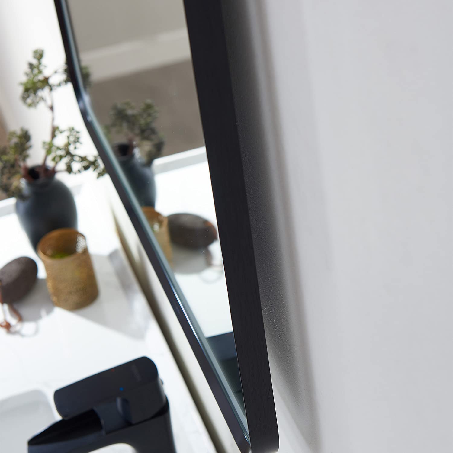Vinnova Piceno 24 Inch Rectangle LED Lighted Bathroom Mirror - Modern Vanity Wall Mirror with Adjustable Brightness for Makeup, Shaving & Home Decor