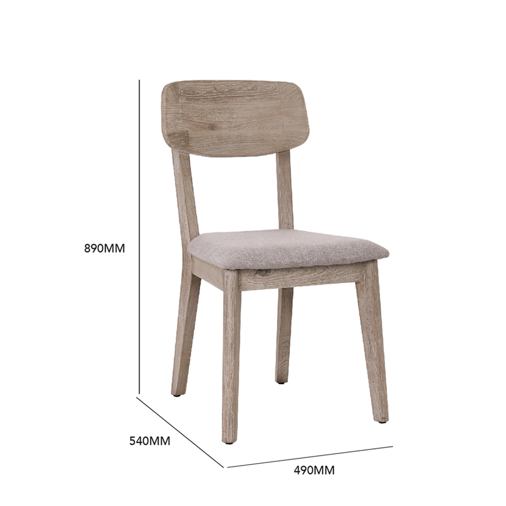 Premium Maxim Dining Chair - Modern Wooden Kitchen Chairs Set of 2, Comfortable Upholstered Seat for Dining Room, Breakfast Nook & Home Office