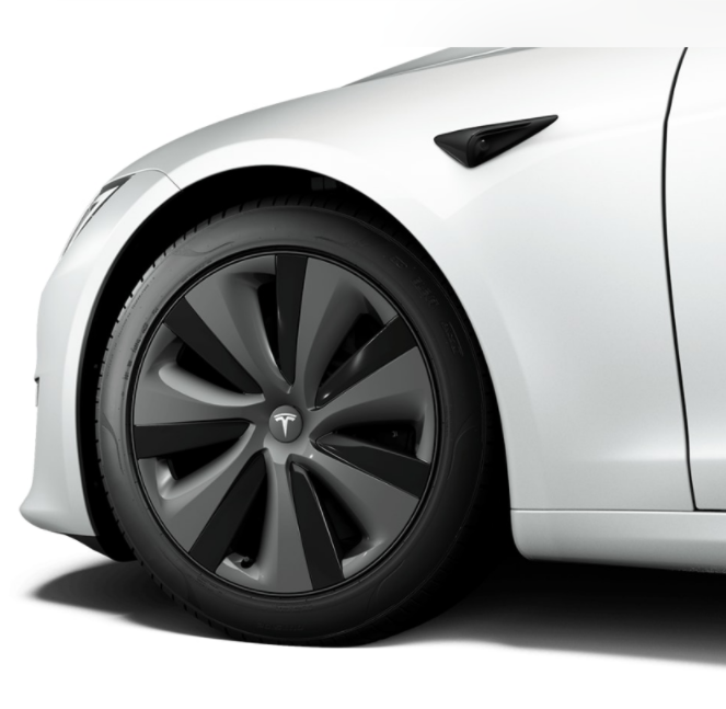 Tesla Model Y 19 Inch Gemini Wheel Covers (4PCS) - Matte Black Sport Style for Model S Version | Enhance Your Tesla's Look for Daily Commute & Road Trips