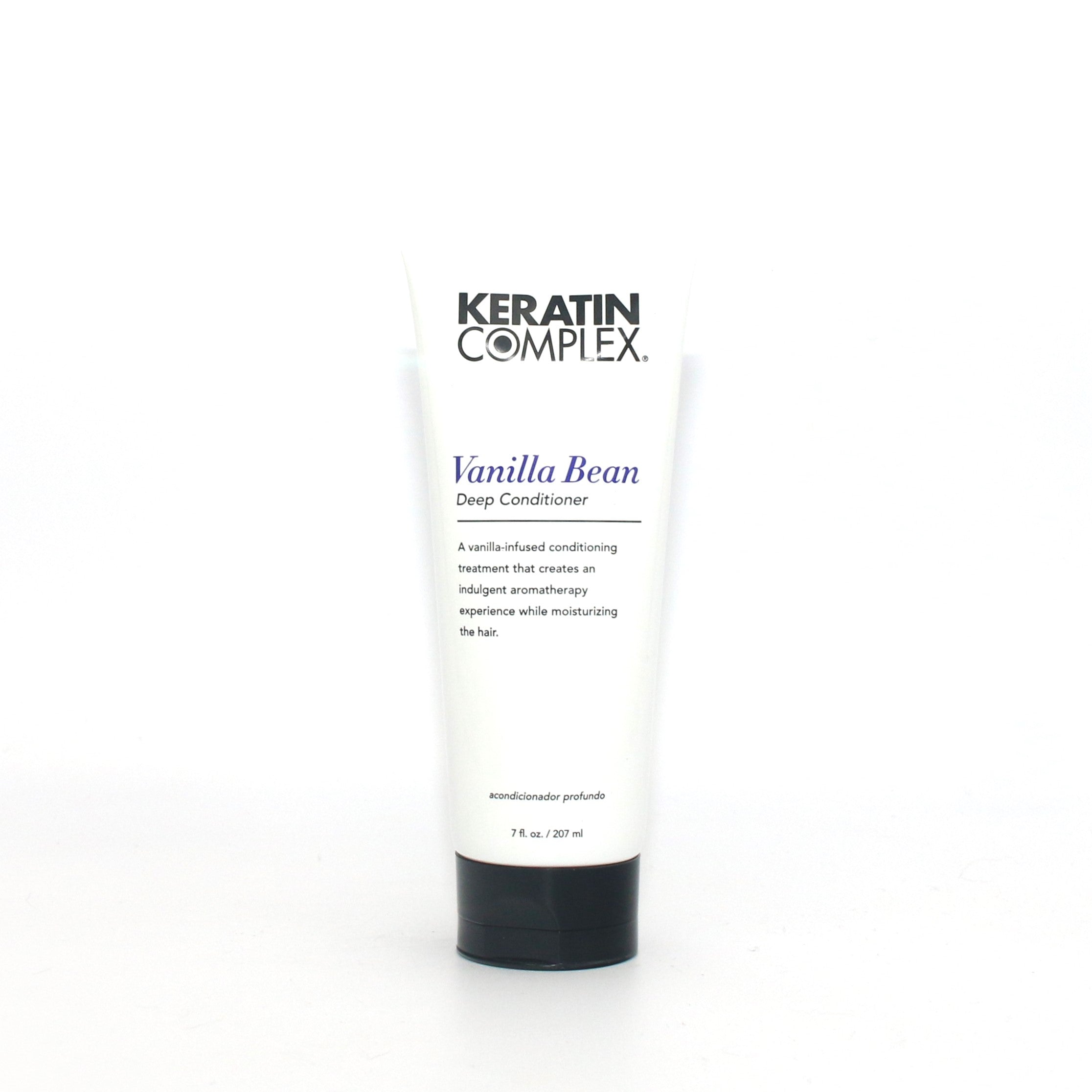 Keratin Complex Vanilla Bean Deep Conditioner 7 oz - Repairing Hair Mask for Dry, Damaged Hair - Salon Quality Treatment for Smooth, Shiny Locks at Home