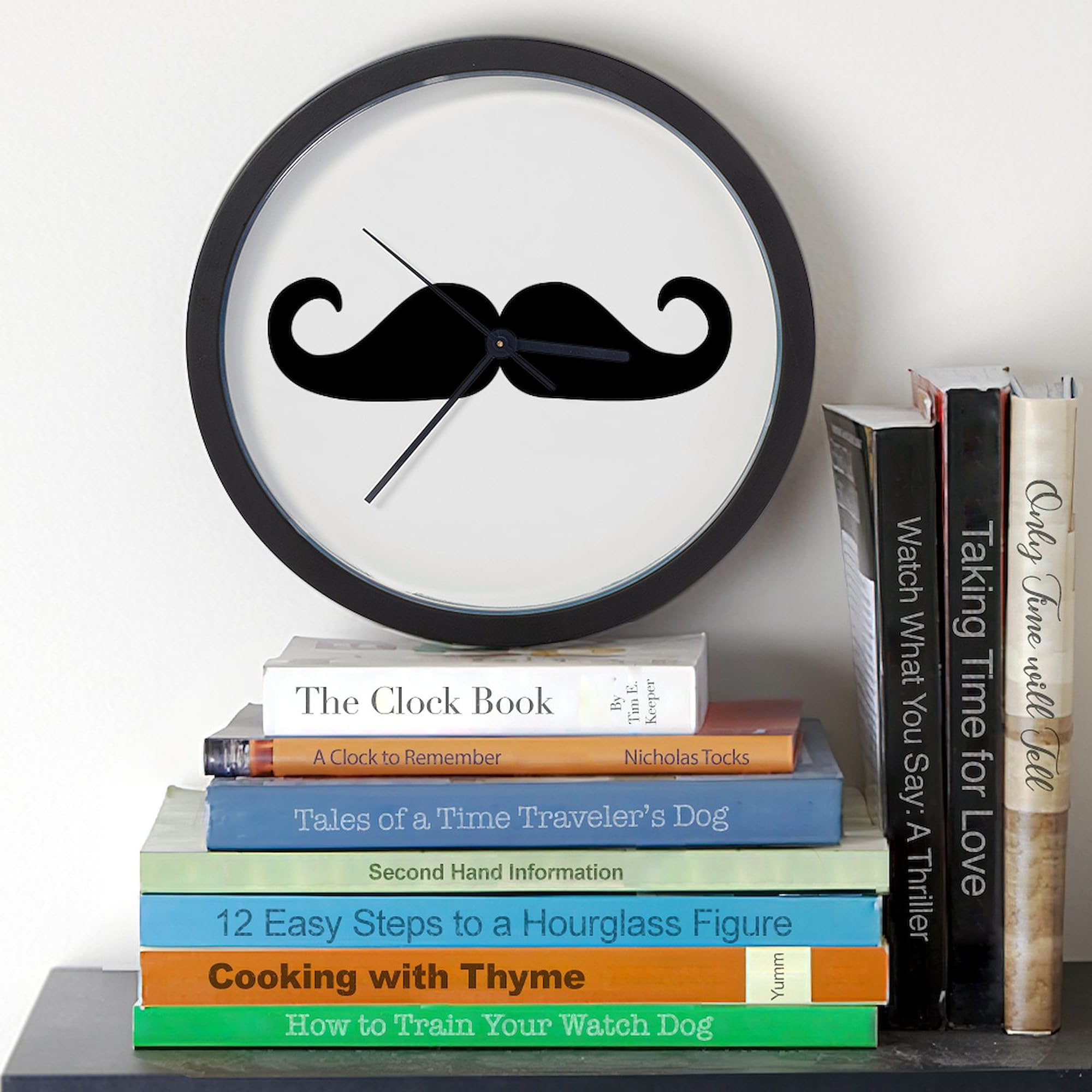 Beard & Mustache Themed 10-Inch Wall Clock - Perfect for Living Room, Kitchen, or Office Decor | Unique Gift for Men & Home Décor
