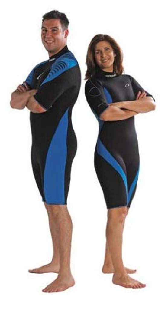 Oceanic Ultra 2 Men's Shorty Wetsuit - Size Medium-Large | 3mm Neoprene Scuba Diving & Snorkeling Gear for Warm Water Surfing, Swimming & Water Sports