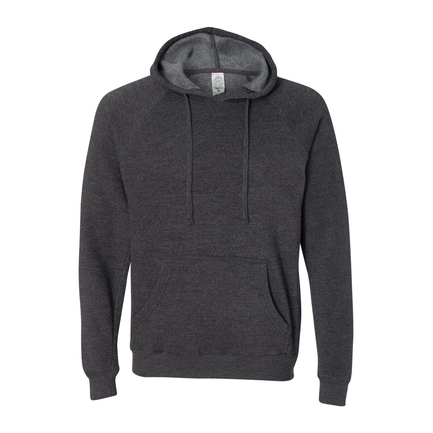 Independent Trading Company Men's Special Blend Raglan Hooded Pullover - Carbon, Large | Comfortable & Stylish Hoodie for Casual Wear, Gym, and Outdoor Activities