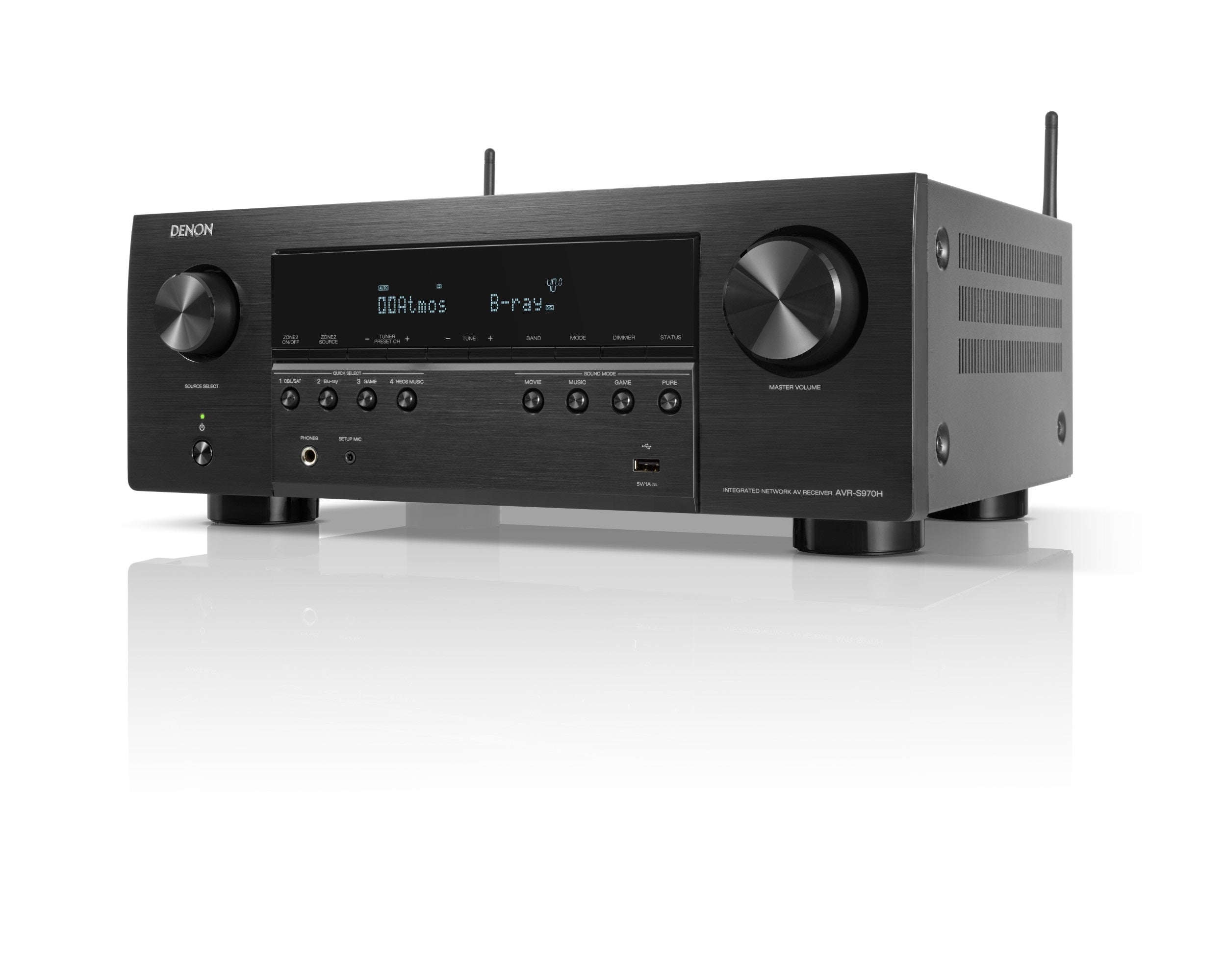 Denon AVR S970H 7.2 Channel 8K Ultra HD AV Receiver with Dolby Atmos - Home Theater System for Movies, Music & Gaming
