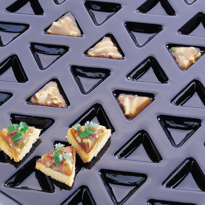 Flexipan Triangles - 80 Silicone Baking Molds for Perfect Pastries, Cakes & Desserts | Non-Stick, Oven Safe & Reusable | Ideal for Home Bakers & Professional Chefs