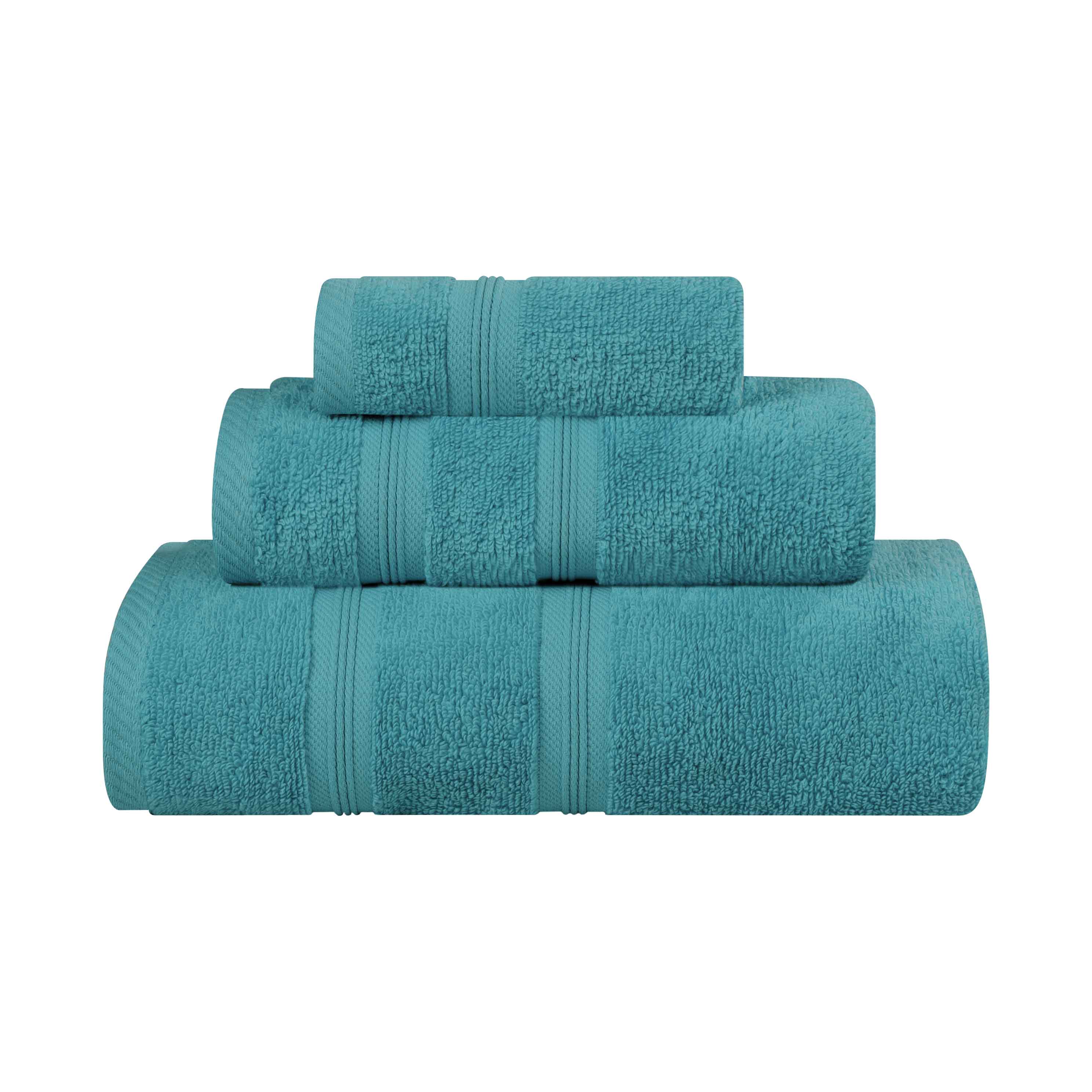 Premium Smart Dry Zero Twist Cotton 3-Piece Towel Set - Ultra Soft & Absorbent Bath Towels for Spa, Gym & Luxury Home Use
