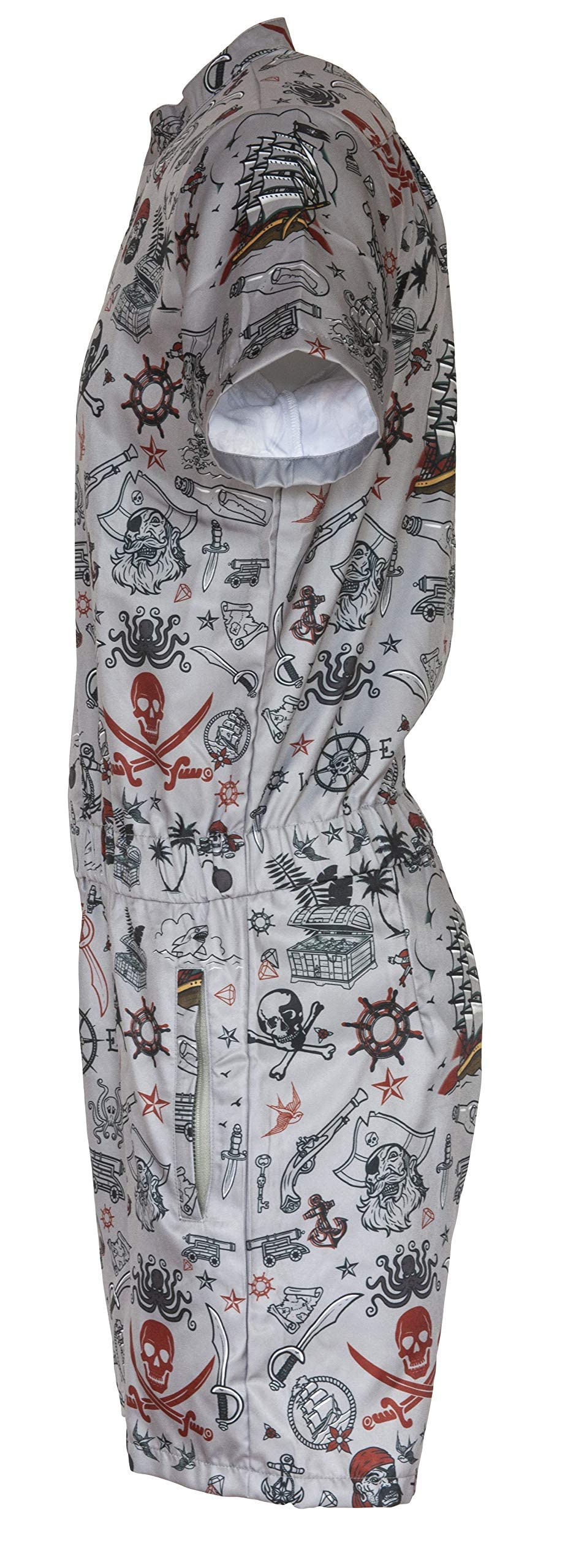 Funny Guy Mugs Men's Romper Jumpsuit - Premium Adult One-Piece with Zippered Pockets for Parties, Costumes & Casual Wear