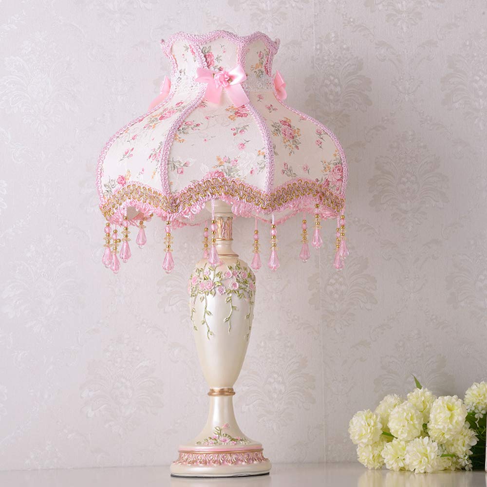 SMWZFDD Tiffany Style Fabric Table Lamp - 13 Inch Art Deco Desk Lamp with E26 Base, Modern Contemporary Lighting for Living Room, Bedroom, Nightstand & Home Office | Perfect for Reading & Ambient Lighting