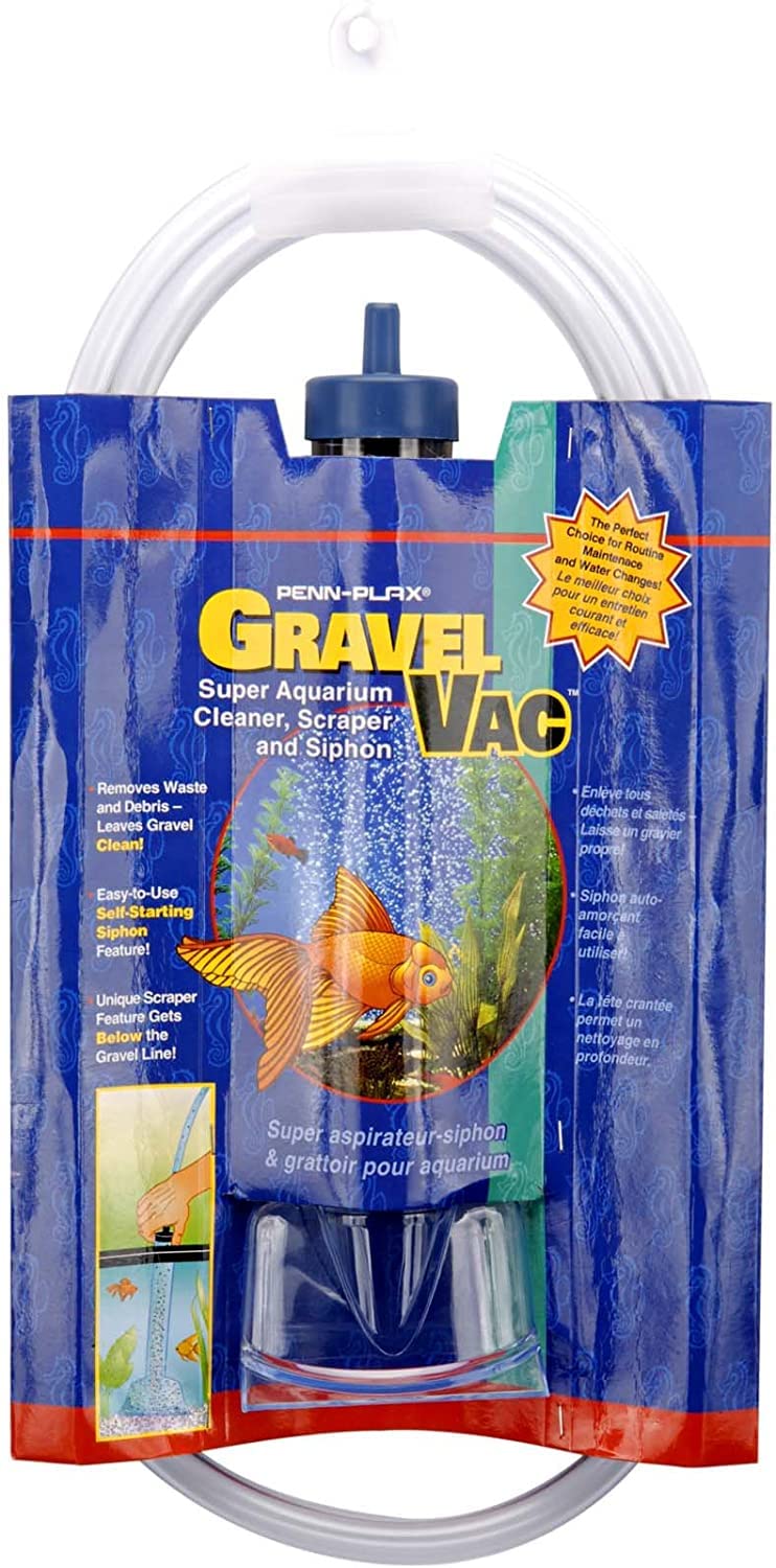 Penn-Plax GV9 Aquarium Gravel Vacuum Cleaner – Quick & Easy Fish Tank Maintenance Tool for Water Changes & Substrate Cleaning | Perfect for Freshwater & Saltwater Tanks