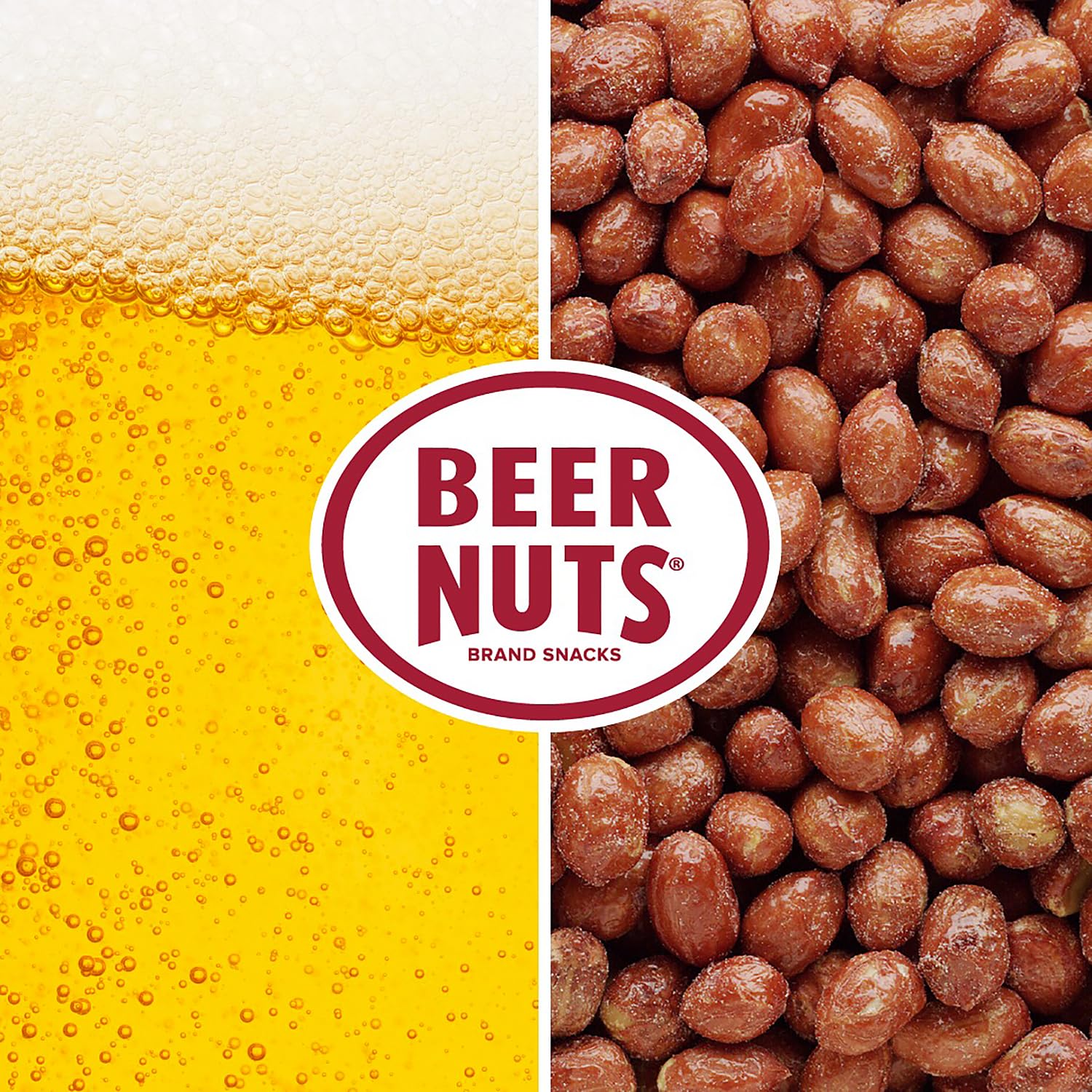 BEER NUTS Original Peanuts - Sweet & Salty Gluten Free & Kosher Snacks - Low Sodium USA-Made Peanuts in 41oz Resealable Jar (Pack of 2) - Perfect for Parties, Movie Nights & Office Snacking