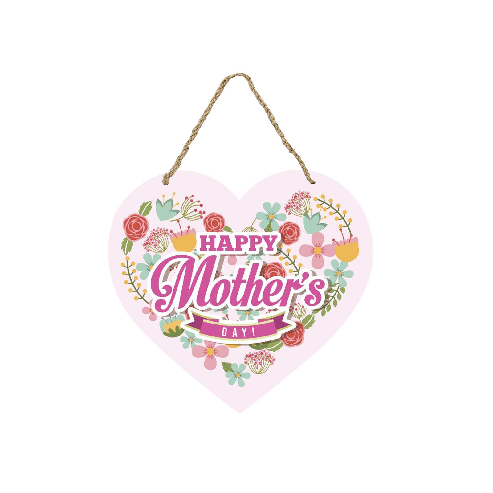 Creative Heart-Shaped Welcome Sign - Mother's Day Front Door Decor, Happy Home & Kitchen Accessories for Holiday, Housewarming & Seasonal Decorations