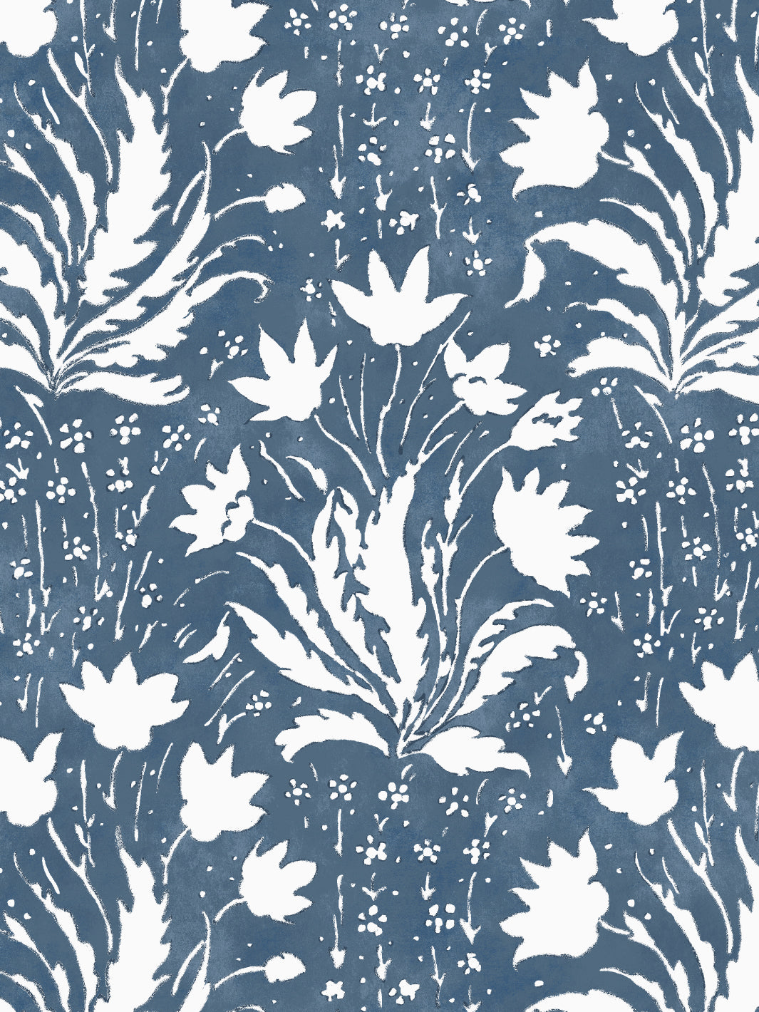Nathan Turner Dark Blue Floral Wallpaper - Premium Peel and Stick Wallpaper for Bedroom, Living Room & Home Decor