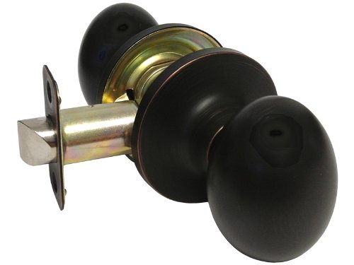 7-Pack Dark Oil Rubbed Bronze Oval Egg Door Knobs - Hallway Closet Cabinet Pull Handles (6093DBR) - Perfect for Bedroom, Bathroom & Interior Doors