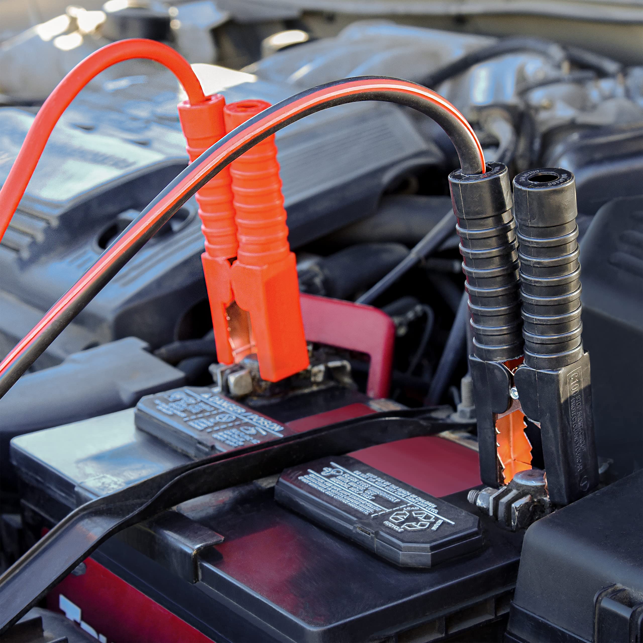 Slime 50154 Emergency Roadside Kit with Flat Tire Repair & Jumper Cables - Compact, Standard & Crossover Vehicle Safety - Perfect for Road Trips & Winter Driving