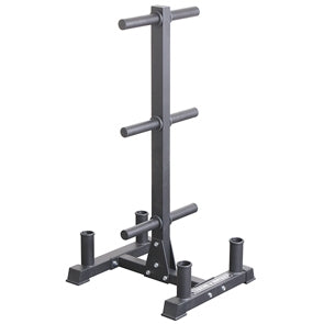 XM Fitness Olympic Weight Tree - Heavy Duty Barbell and Plate Storage Rack for Home Gym - Perfect for Weightlifting, CrossFit, and Strength Training