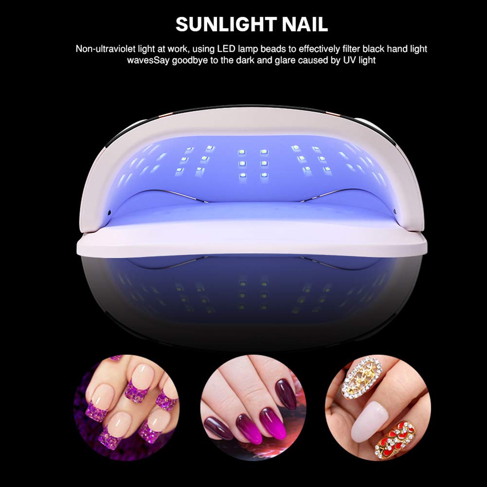 160W UV LED Nail Lamp - Professional Nail Polish Dryer & Gel Curing Light for Manicures | Fast Drying for Acrylic, Gel & Dip Nails | Perfect for Home & Salon Use (US)