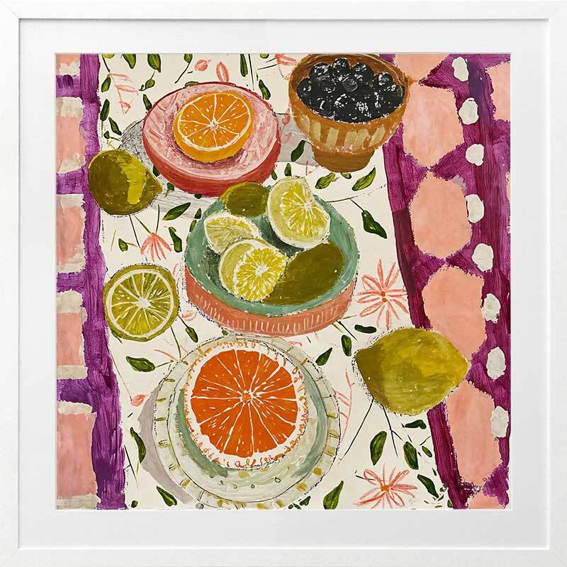 Fiesta Harvest I Framed Art Print - Vibrant Mexican Folk Art Wall Decor for Living Room, Bedroom & Office - Perfect for Home, Wedding & Festival Decorations