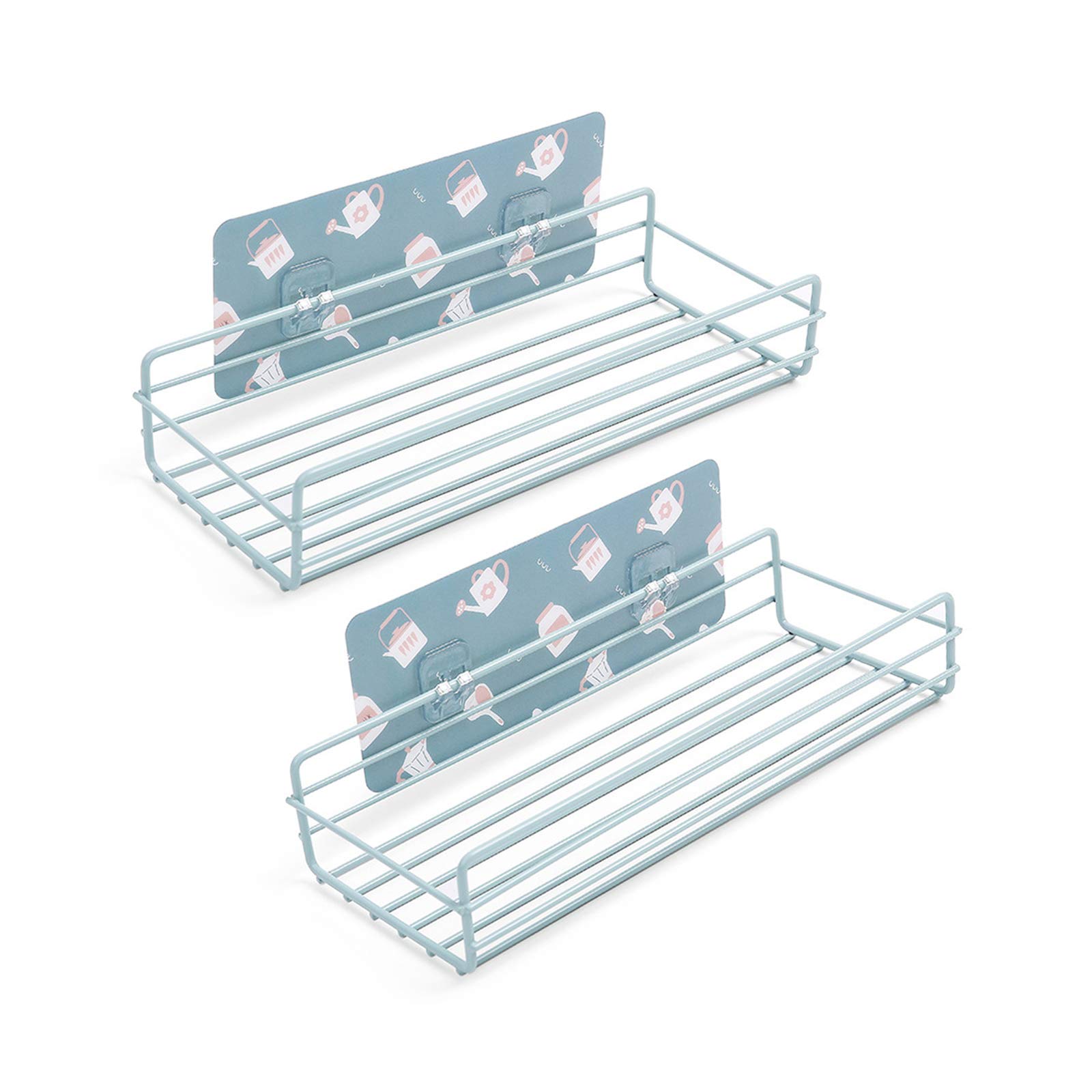Self-Adhesive Shower Caddy - 2-Tier Wall Mounted Bathroom Organizer for Shower & Kitchen Storage | Space-Saving Corner Shelf for Toiletries, Soap, and Bath Accessories | Perfect for Small Bathrooms, Apartments, and RVs
