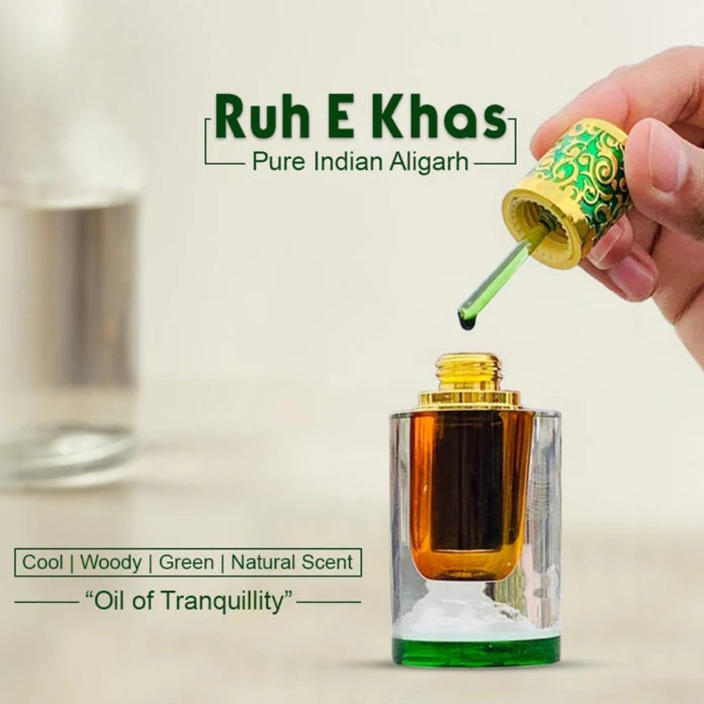 Pure Indian Ruh Khas Vetiver (Ali Garh) - Premium Essential Oil for Aromatherapy, Skincare & Relaxation - Available in All Sizes - Perfect for Diffusers, Massage & DIY Beauty Products