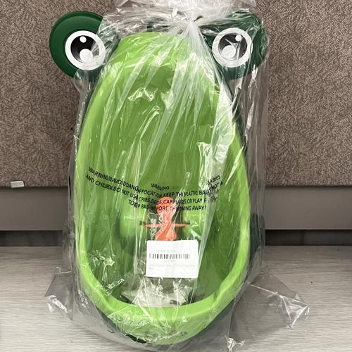 Fun Frog Potty Training Urinal for Toddler Boys - Green Bathroom Trainer with Funny Aiming Target - Perfect for Potty Training Toddlers at Home & Daycare