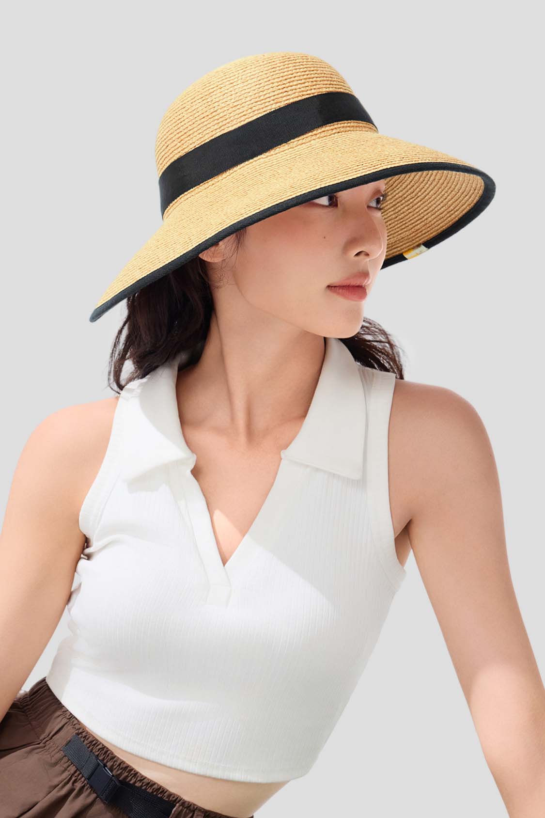 Horizon Women's Wide Brim Sun Straw Hat UPF50+ UV Protection - AL717 for Beach, Garden & Outdoor Activities