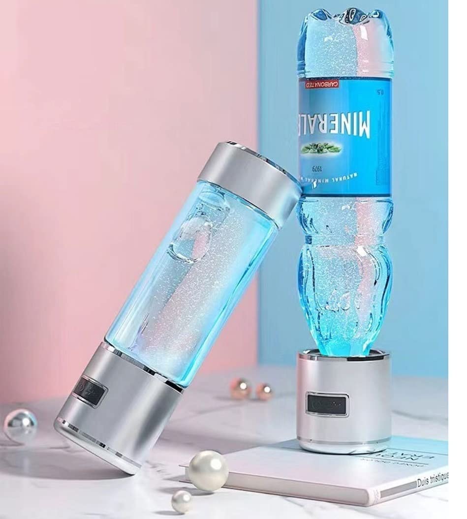 Portable Hydrogen Water Bottle Generator - USB Rechargeable Hydrogen Rich Water Ionizer Cup for Home, Travel & Outdoor Activities (Black) | Improve Hydration & Wellness for Sports, Gym & Daily Use