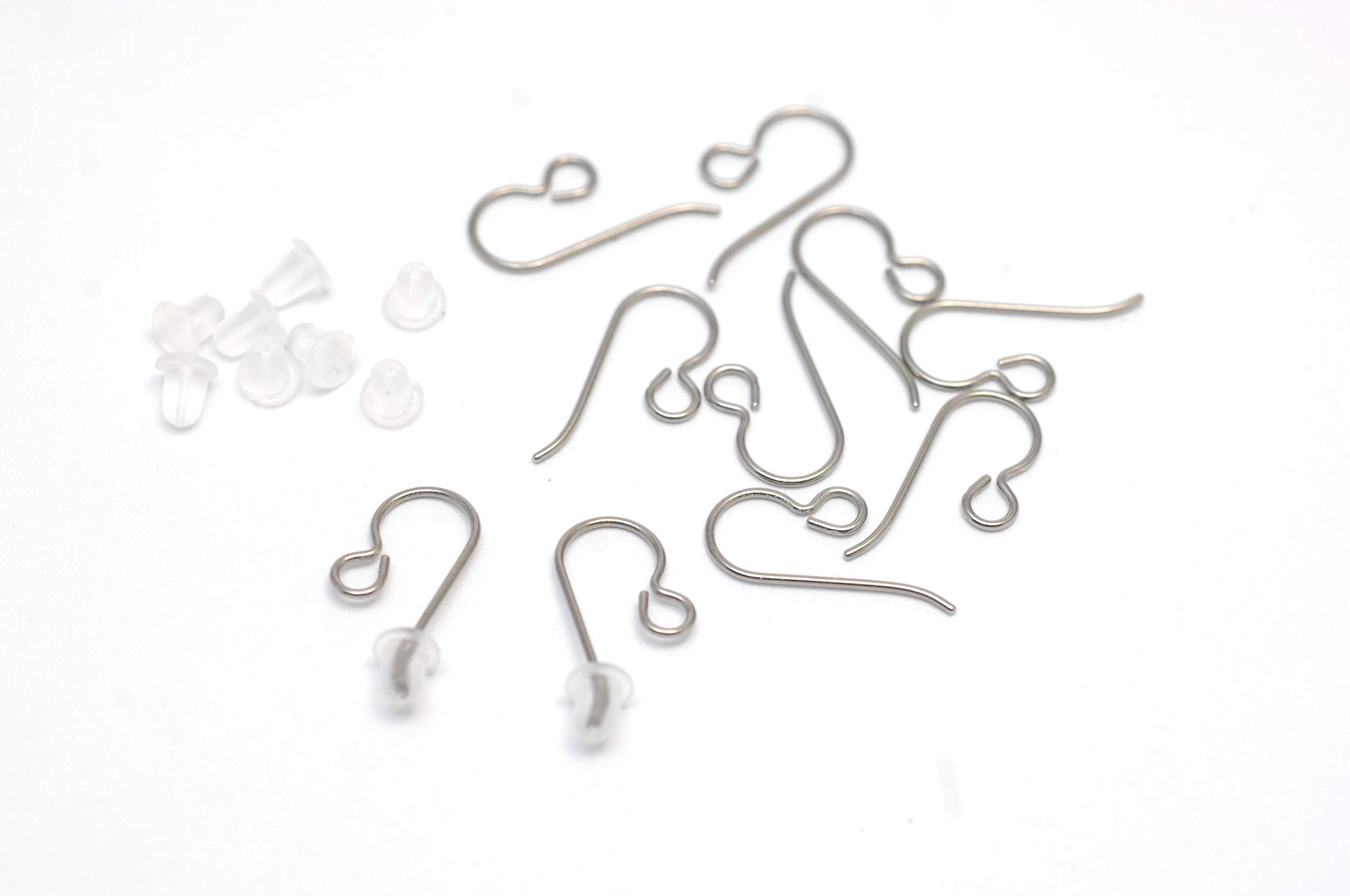 10 Hypoallergenic Titanium Earring Hooks for Sensitive Ears - Lightweight & Durable Piercing Jewelry Supplies for Daily Wear, Gifts & Professional Use