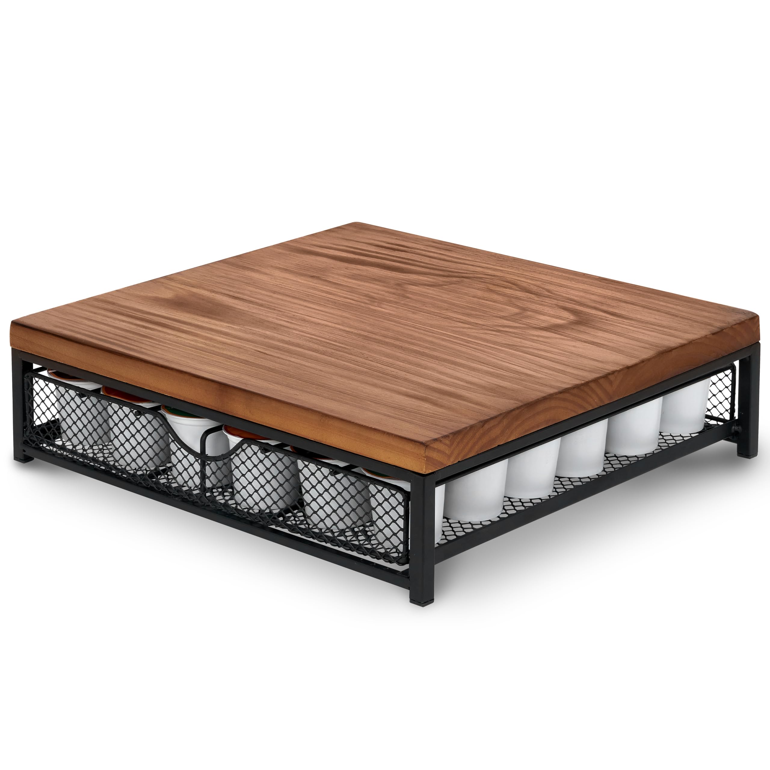 K Cup Coffee Pod Drawer Holder Organizer - 36 Capacity No Assembly Required - Perfect for Home, Office, Kitchen & Cafe Counter (Black) | Space-Saving Coffee Capsule Storage Solution