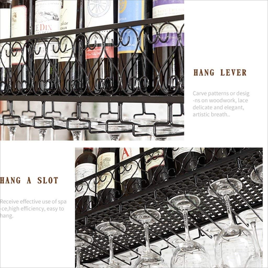 Sturdy Bar Counter Wine Rack - 60x25cm Wall Mounted Glass Holder for Restaurants & Homes | Perfect for Kitchen, Dining Room & Bar Organization